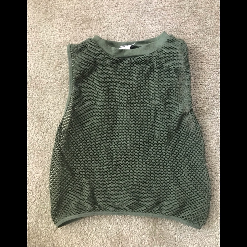 Forever 21 Netted Sleeveless crop top